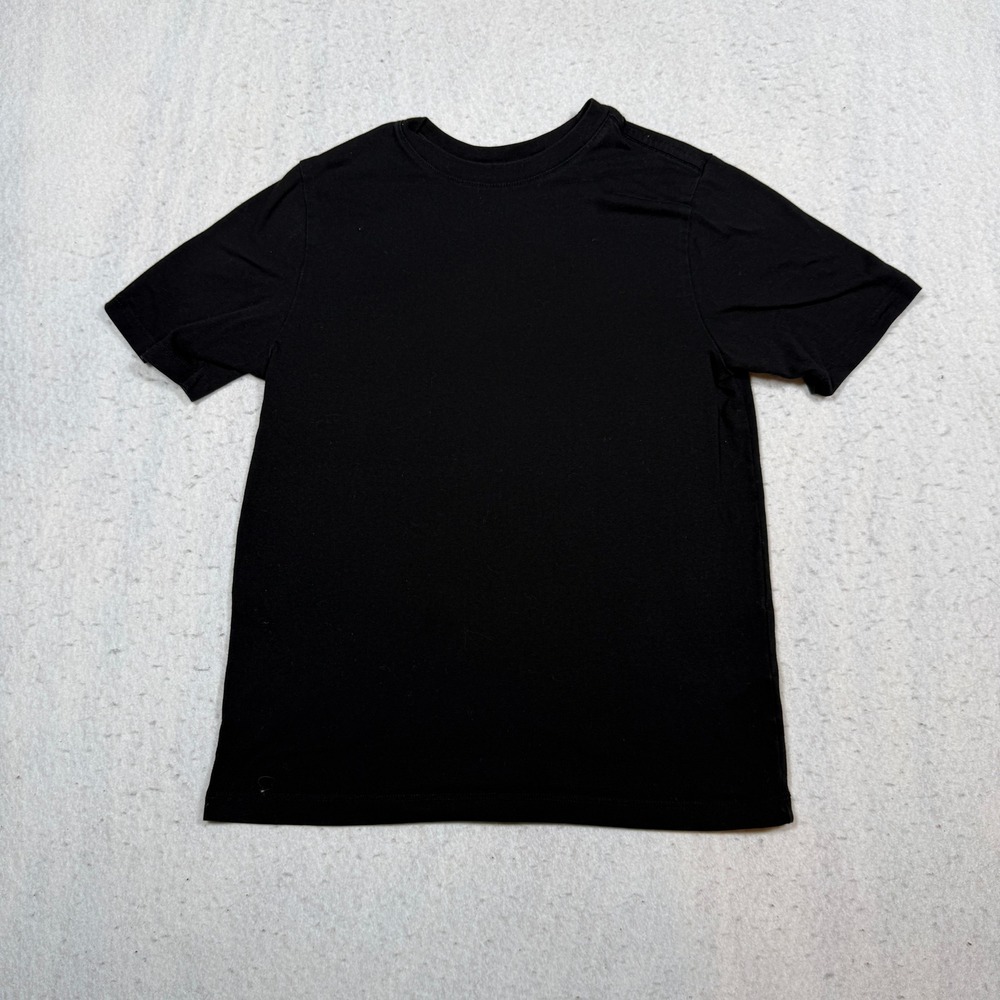 Wonder Nation Kids Black Short Sleeve Crewneck T-Shirt Size L 10-12 Basic Tee
